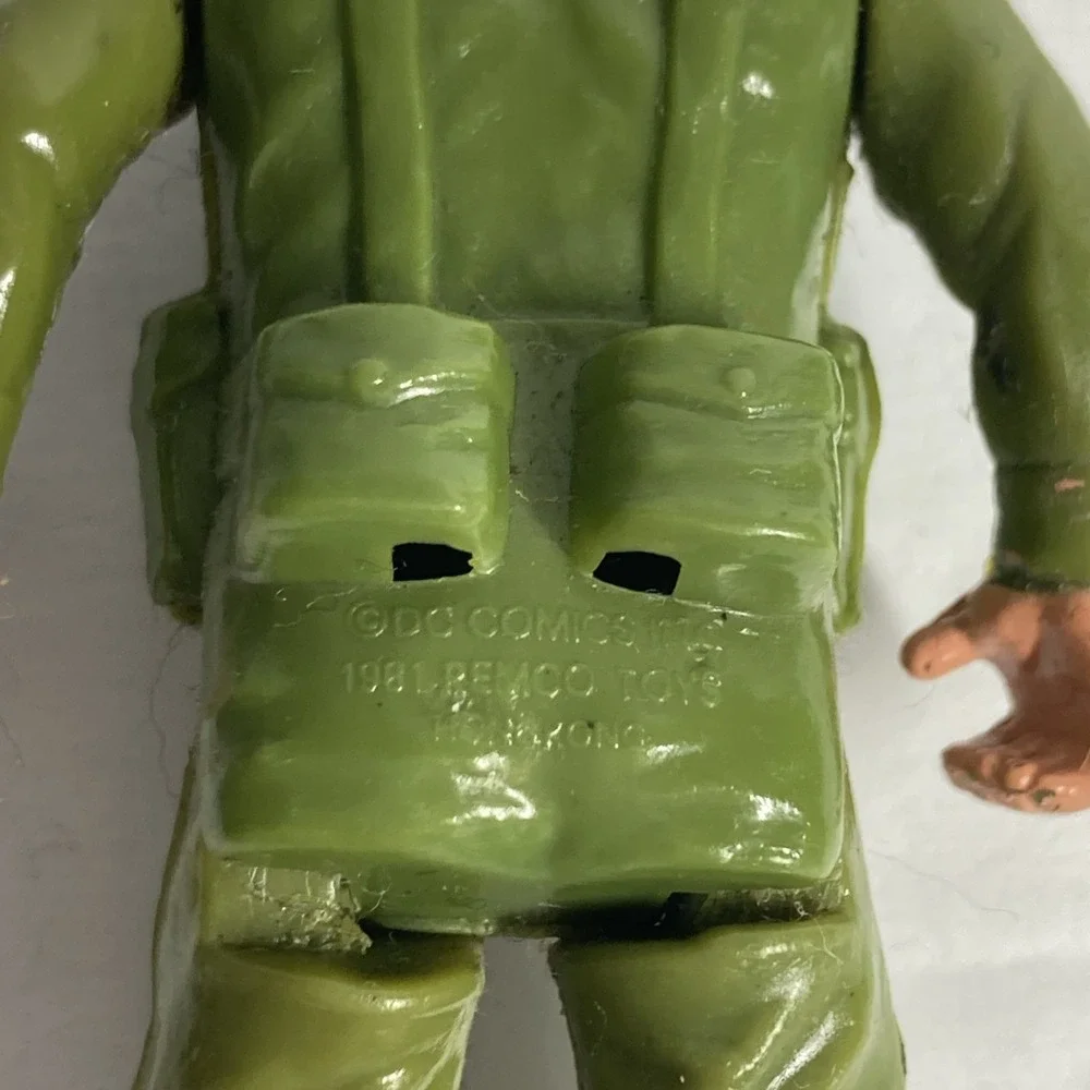 Vintage 1981 Remco DC Comics SGT Rock Action Figure Soldier and Weapon